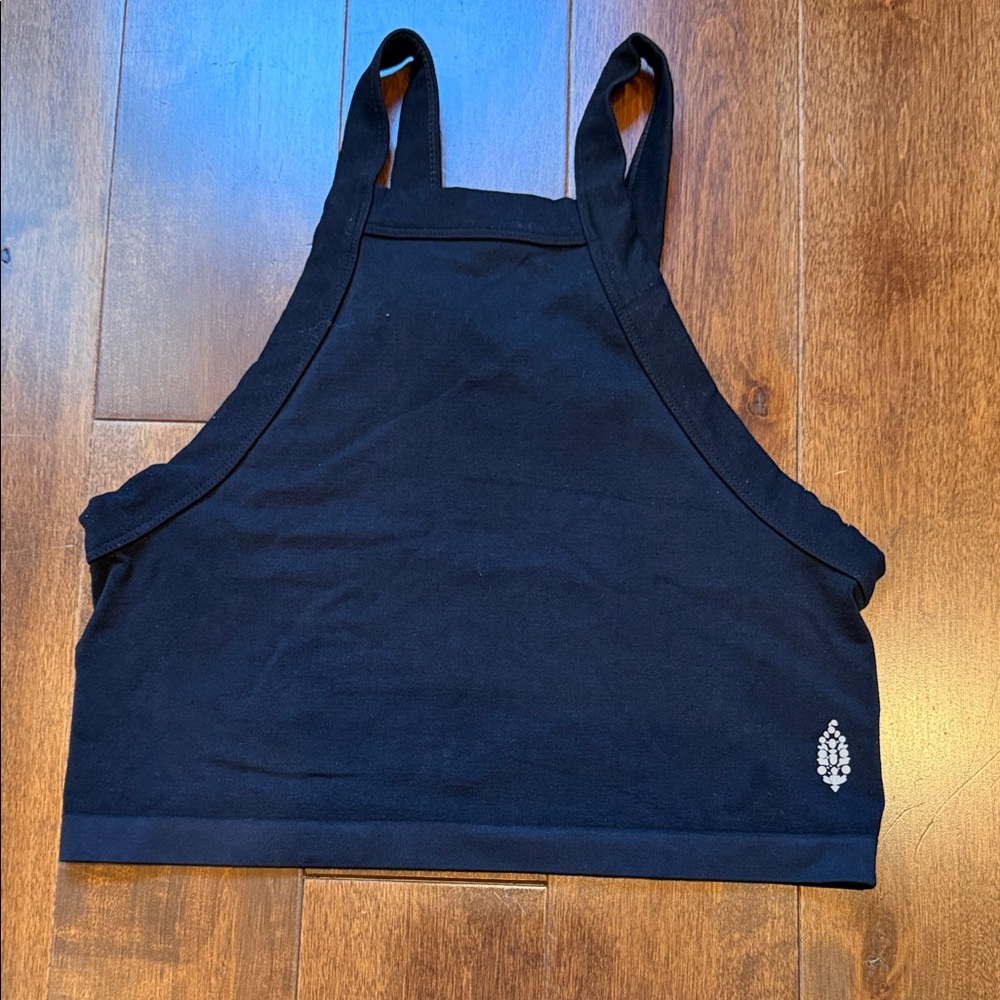 Free People Black Cropped Tank Top